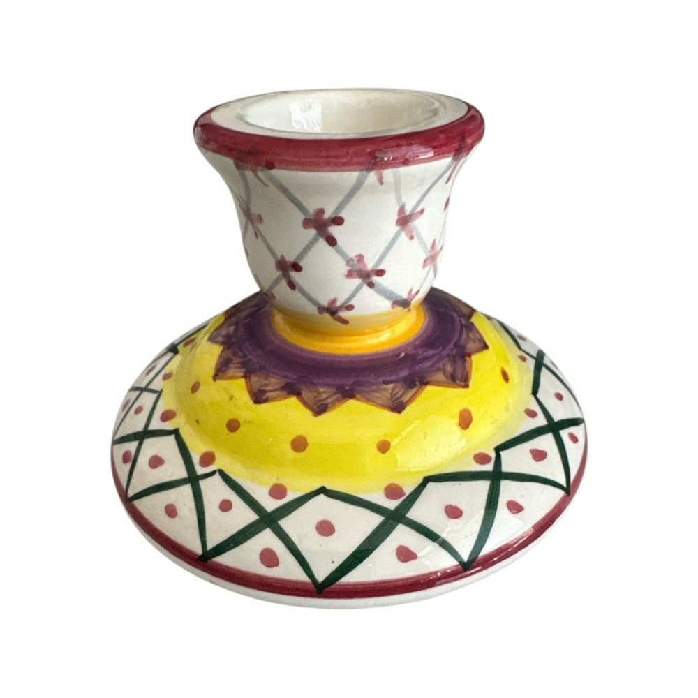 Colorful Boho Unique 3” Tall Candle Holder