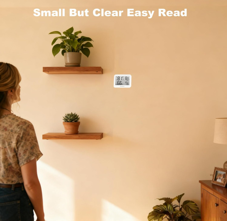 Bluetooth Thermometer Hygrometer, 230FT Range Temperature Sensor Greenhouse Ther