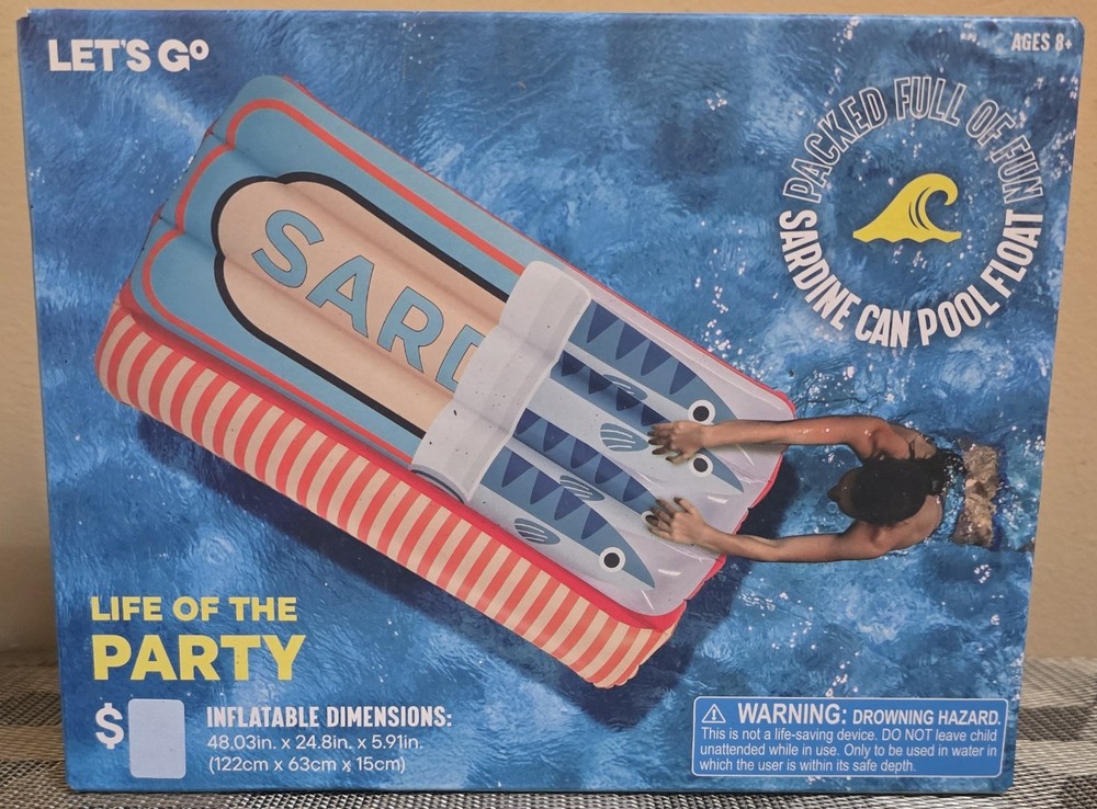 Sardine Can Pool Float 48.03"x24.8"x5.91"