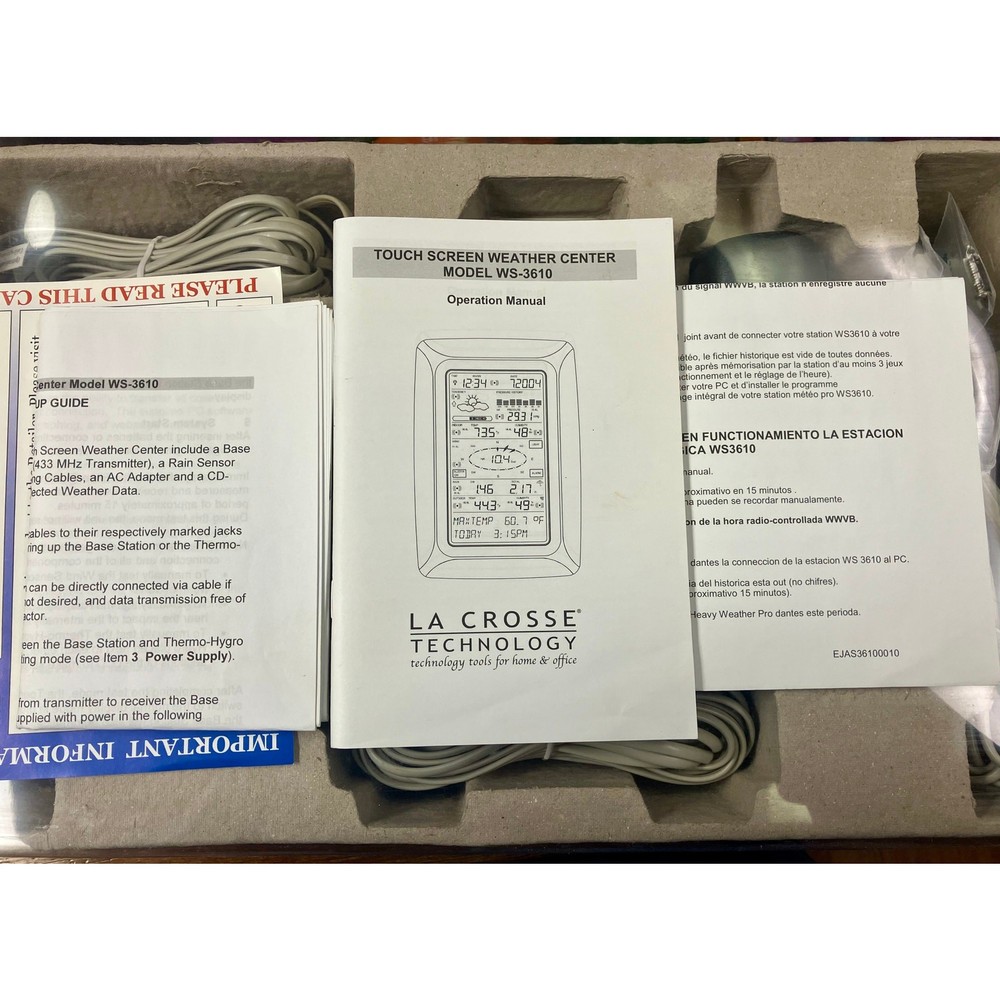 La Cross Technology Touch Screen Weather Center With PC Interface.