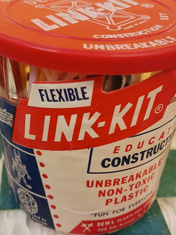 Vintage Dewl Link-Kit Plastic Construction Set Toy - Please Read