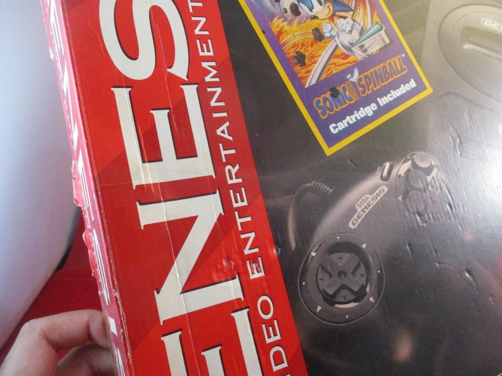 Sonic Spinball Sega Genesis Console System Empty Box ONLY (no console included)