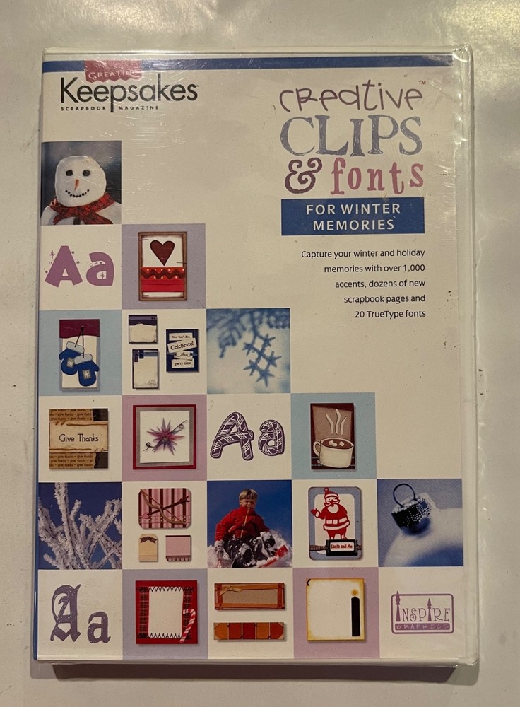 Creating Keepsakes: Fresh Fonts (CD-ROM) Creative Clips & Fonts (2 CDs) NEW!!!!
