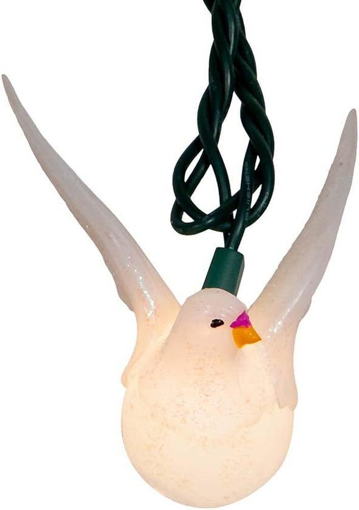 UL 10-Light Glitter Dove Light Set