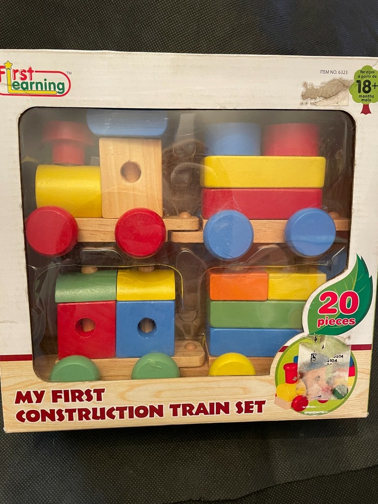 First Learning My First Construction Train Set 20 Pcs - New in Package