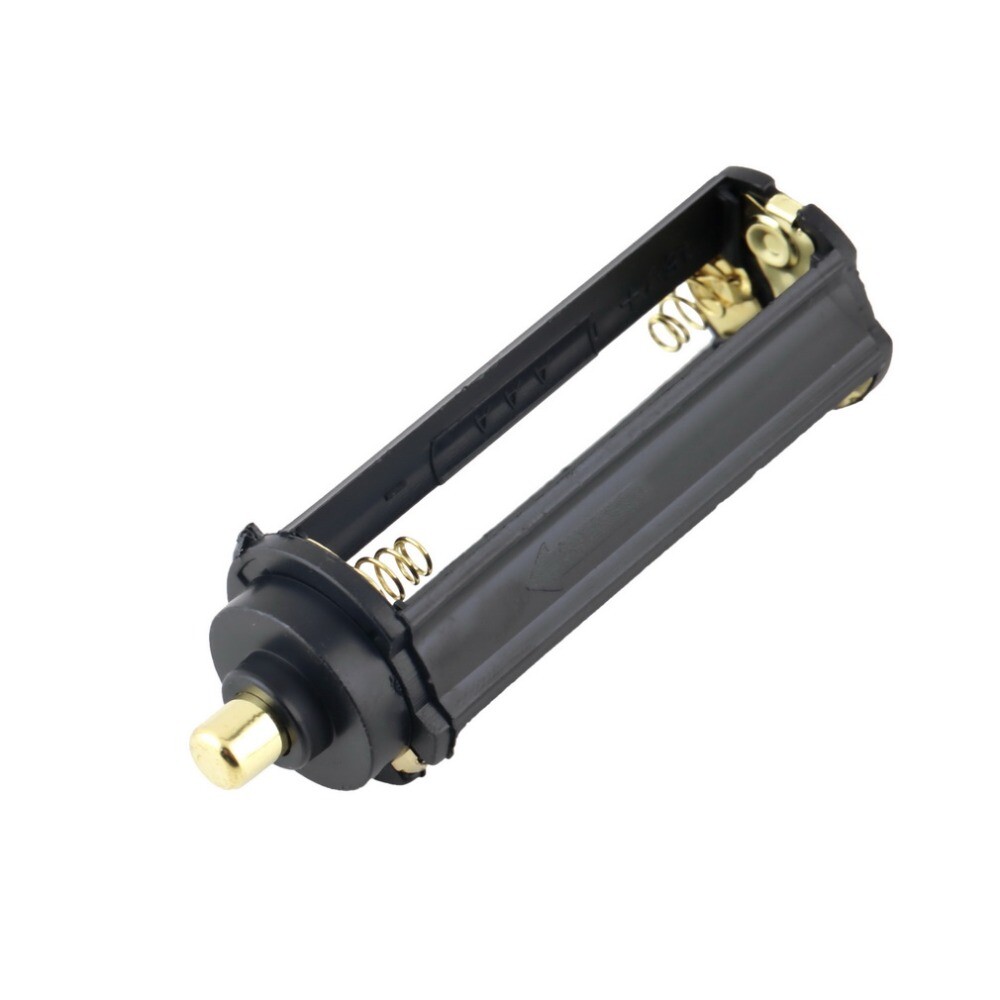 2x 3-AAA Battery Holder Case Plastic 18650 Spring Flashlight Round Circular 7/8"