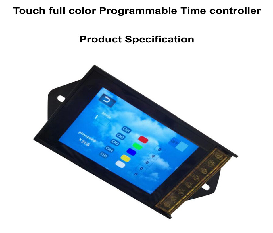 NL502 Time Programmable 5CH RGB LED Strip Light 12v Time Touch Panel Controller