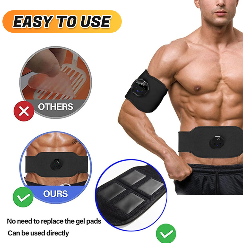 EMS Abdominal ABS Muscle Stimulater Training Toner Fitness Workout Belt Exercise