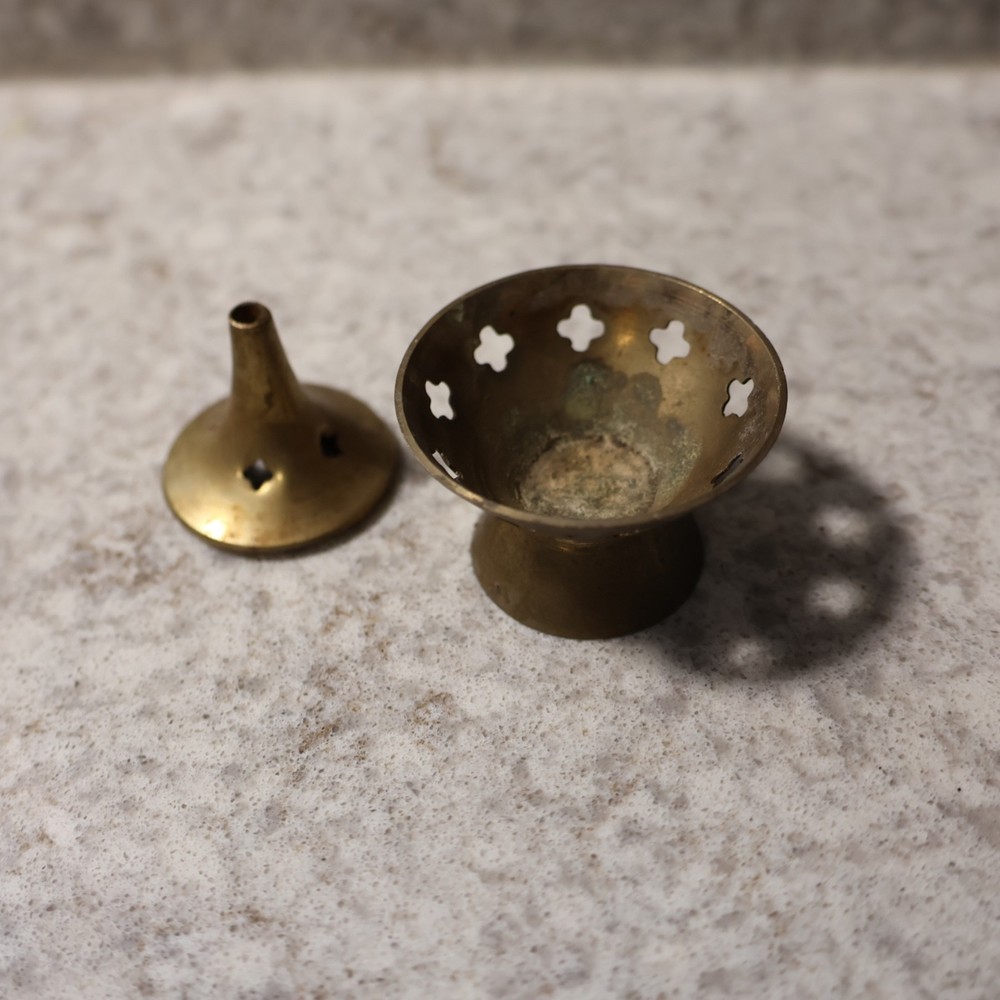 Brass Incense Burner, 2 1/2" tall.