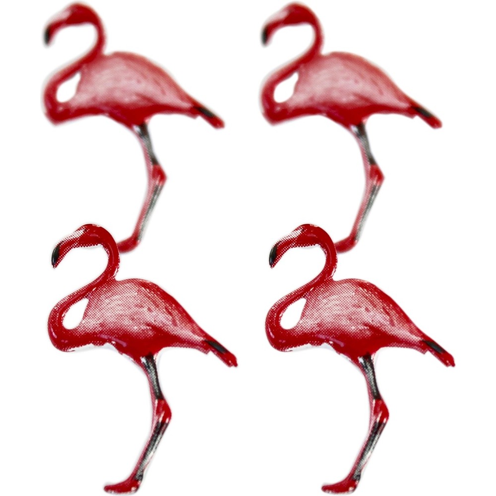 Eyelet Outlet Shape Brads 12/Pkg-Flamingo