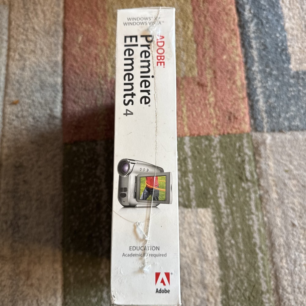 ADOBE PREMIERE ELEMENTS 4 SOFTWARE NEW SEALED PACKAGE YOU TUBE VIDEO EDITING