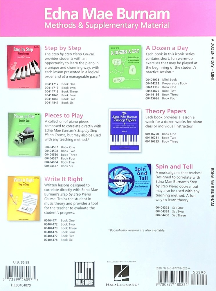 A Dozen a Day Mini Book