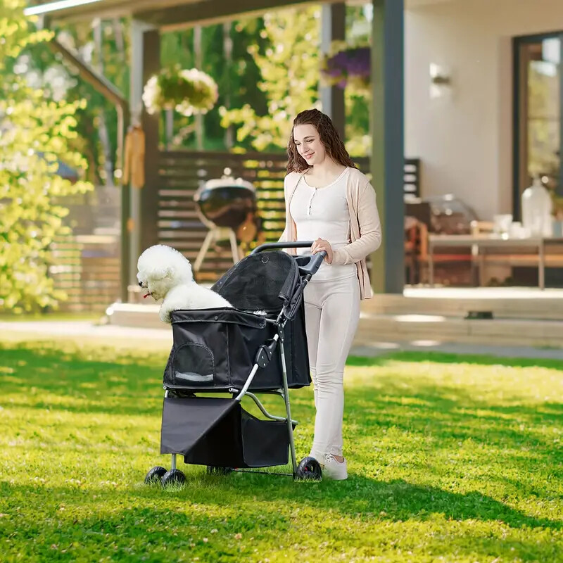 Dogs and Cats Pet Stroller for Small to Medium Pets Foldable Lightweight Durable