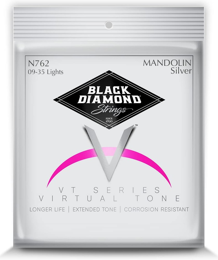 Black Diamond Strings Mandolin Silverplated Standard 2% Silverplated Set