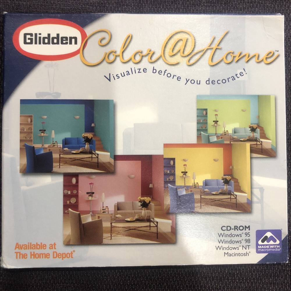 Glidden: Color @ Home II Virtual Paint Software PC CD-ROM for Windows 98/ME/2000