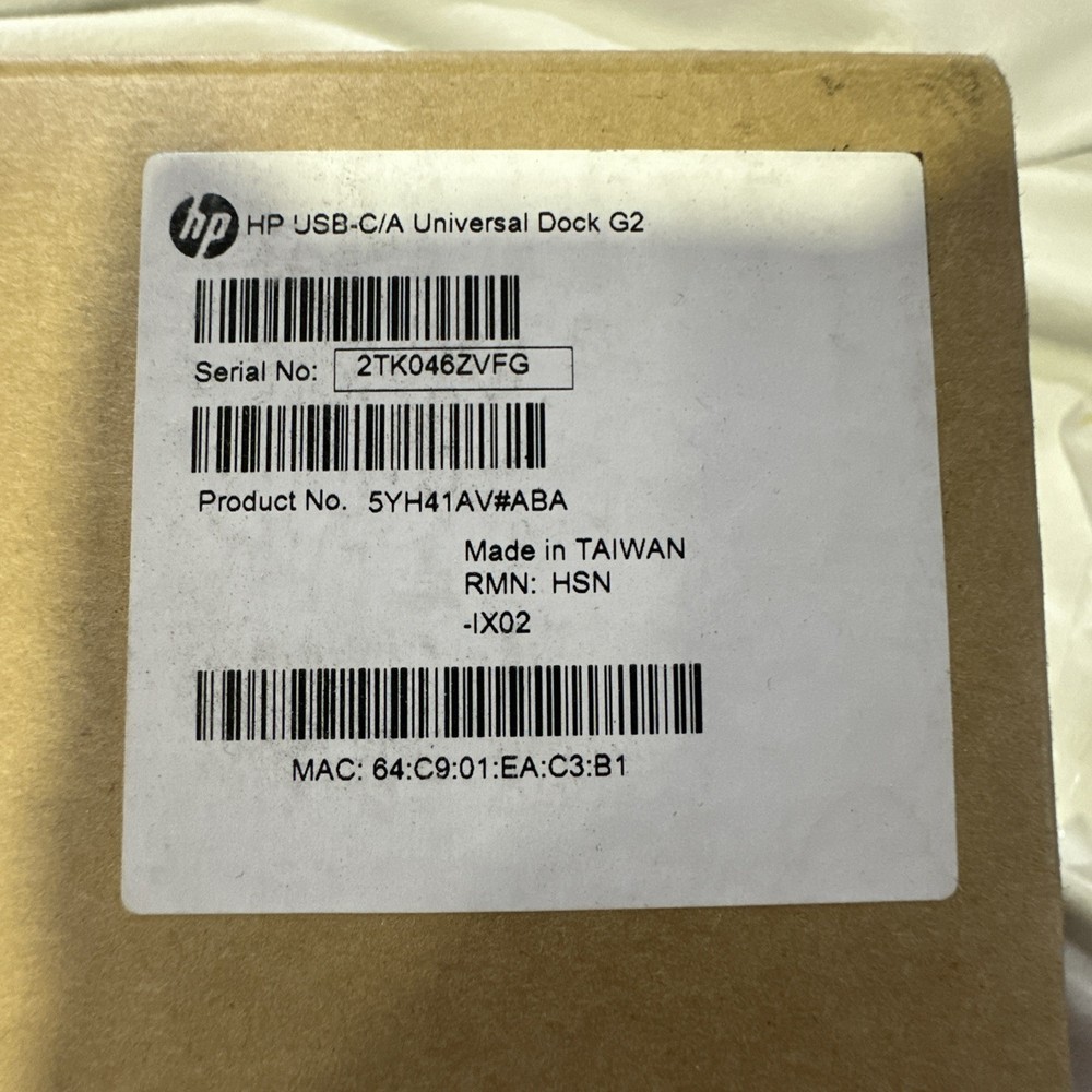 HP USB-C/A Universal Dock G2 Docking Station
