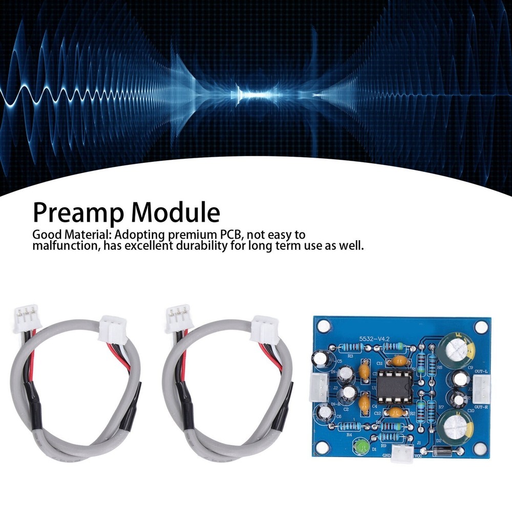 Preamp Module Audio Preamplifier Board NE5532 Chip Accessory Part
