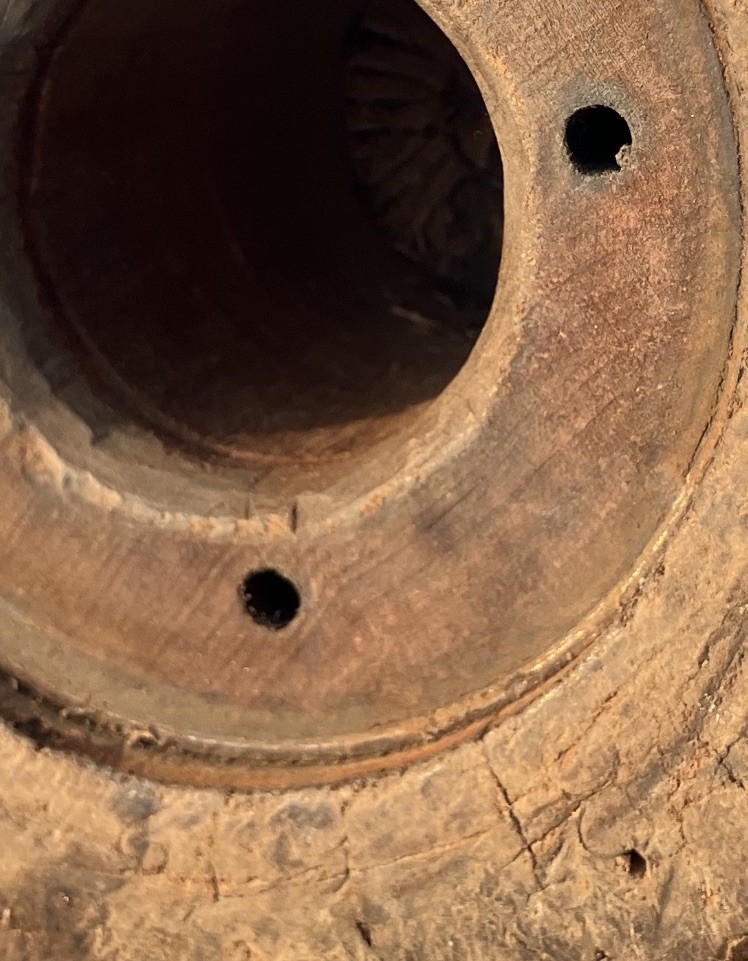 Antique Wooden Hat Form Block Dome Mold Millinery Primitive