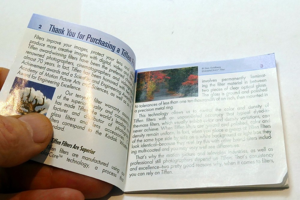 Tiffen Filter System Brochure Reference Guide product list