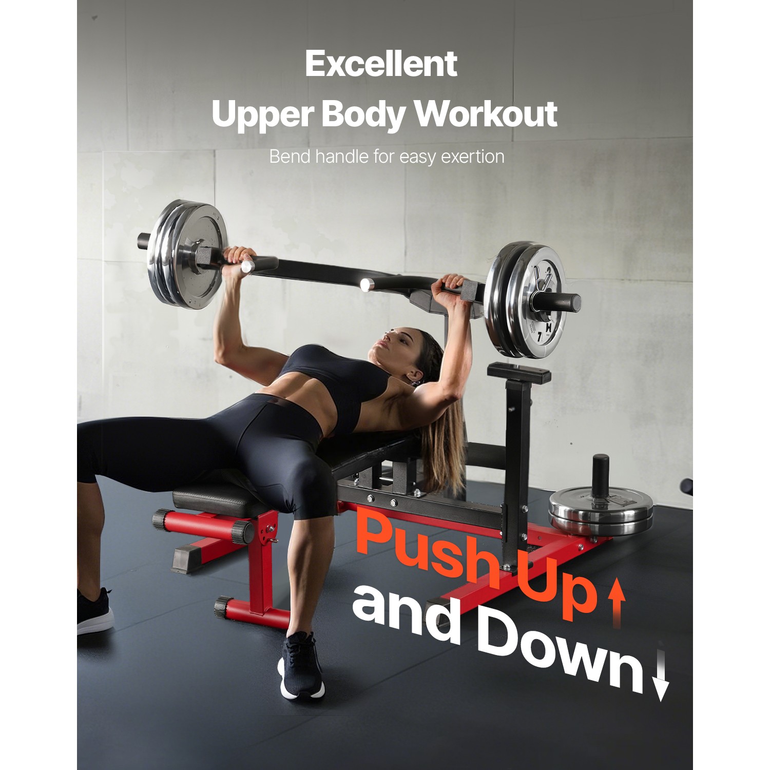 450 LBS Chest Press Machine Adjustable Bench Press Flat Incline Bench Home