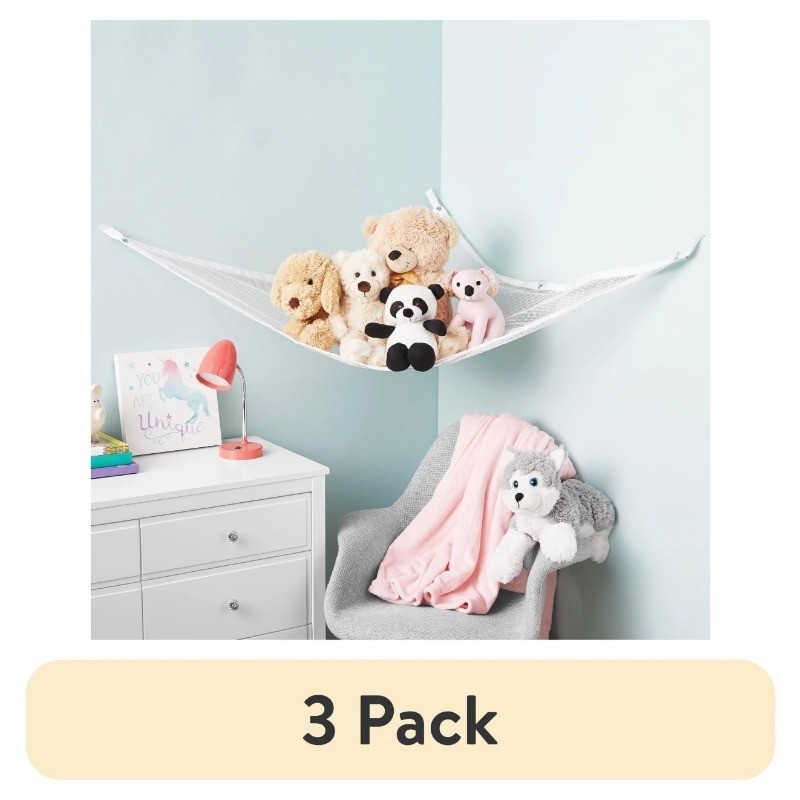 (3 pack) Mainstays Toy Storage Organizer White