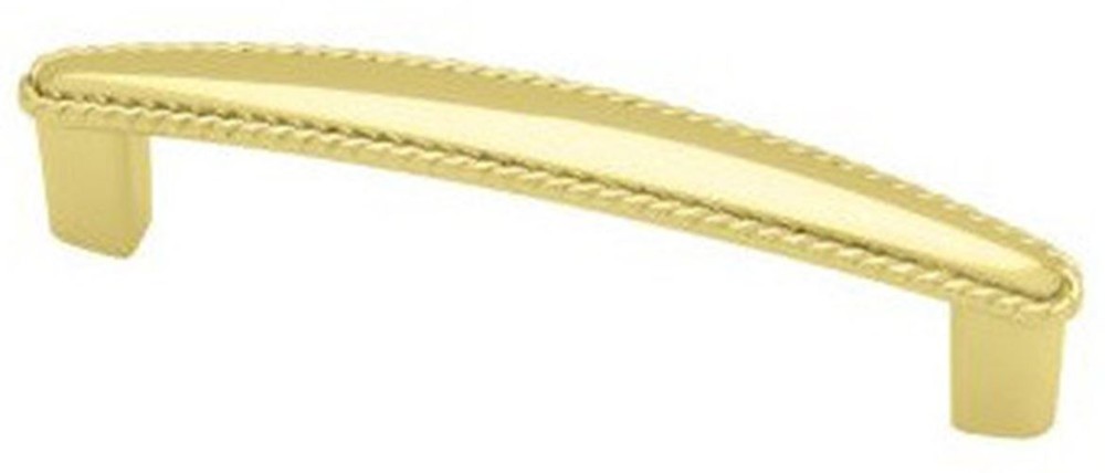 3-3/4" Rope Edge Pull Polished Brass