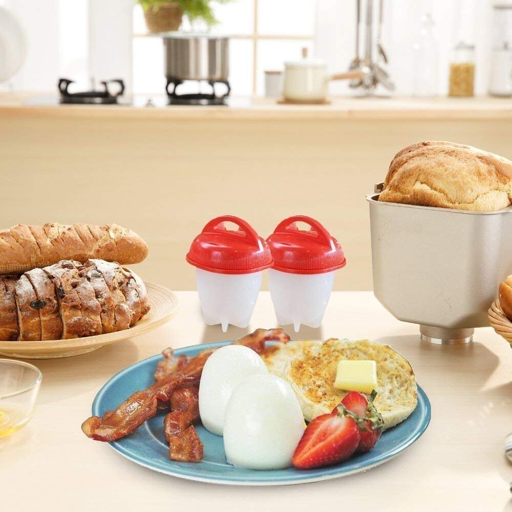 NIB Egglettes Egg Cooker Hard Boiled Eggs Shell Non Stick - 6 Pack