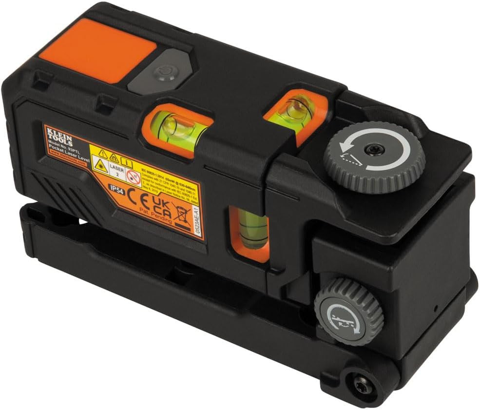 93PTL Magnetic Pocket Laser Level, Bright Red Leveling and Alignment Tool, Class
