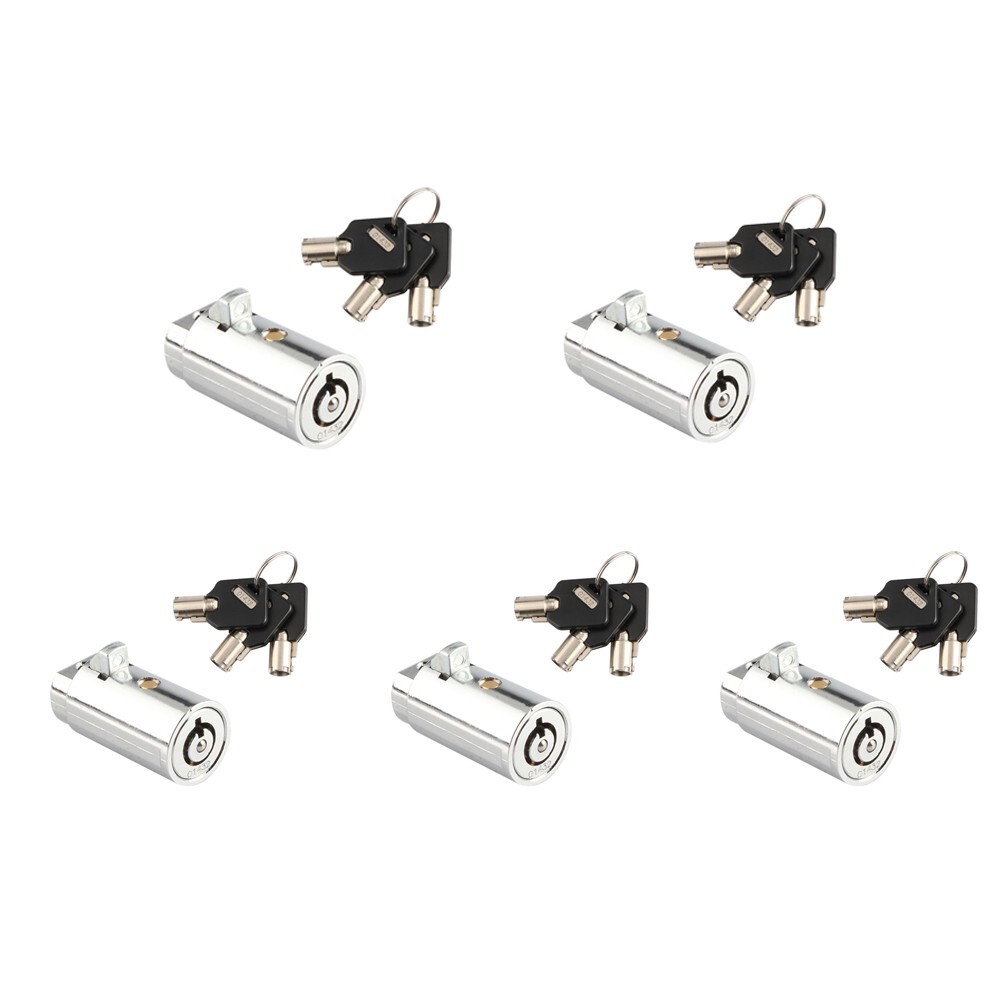 5 KEYED DIFFERENT Vending machine T Handle locks Cylinder Plug Lock Universal