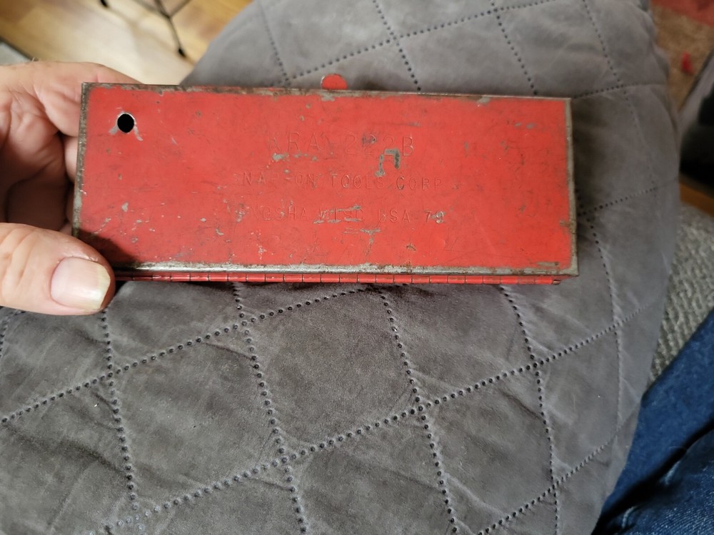SNAP ON TOOLS KRA 222B Red Metal Tool Box 1/4" Drive - BOX ONLY date code 79
