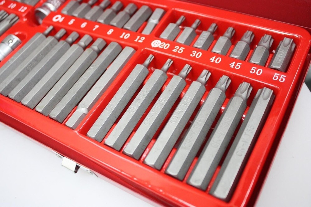 54 pcs Tamper Proof Star Hex Spline Drive Socket Star Bit Impact Bits Set