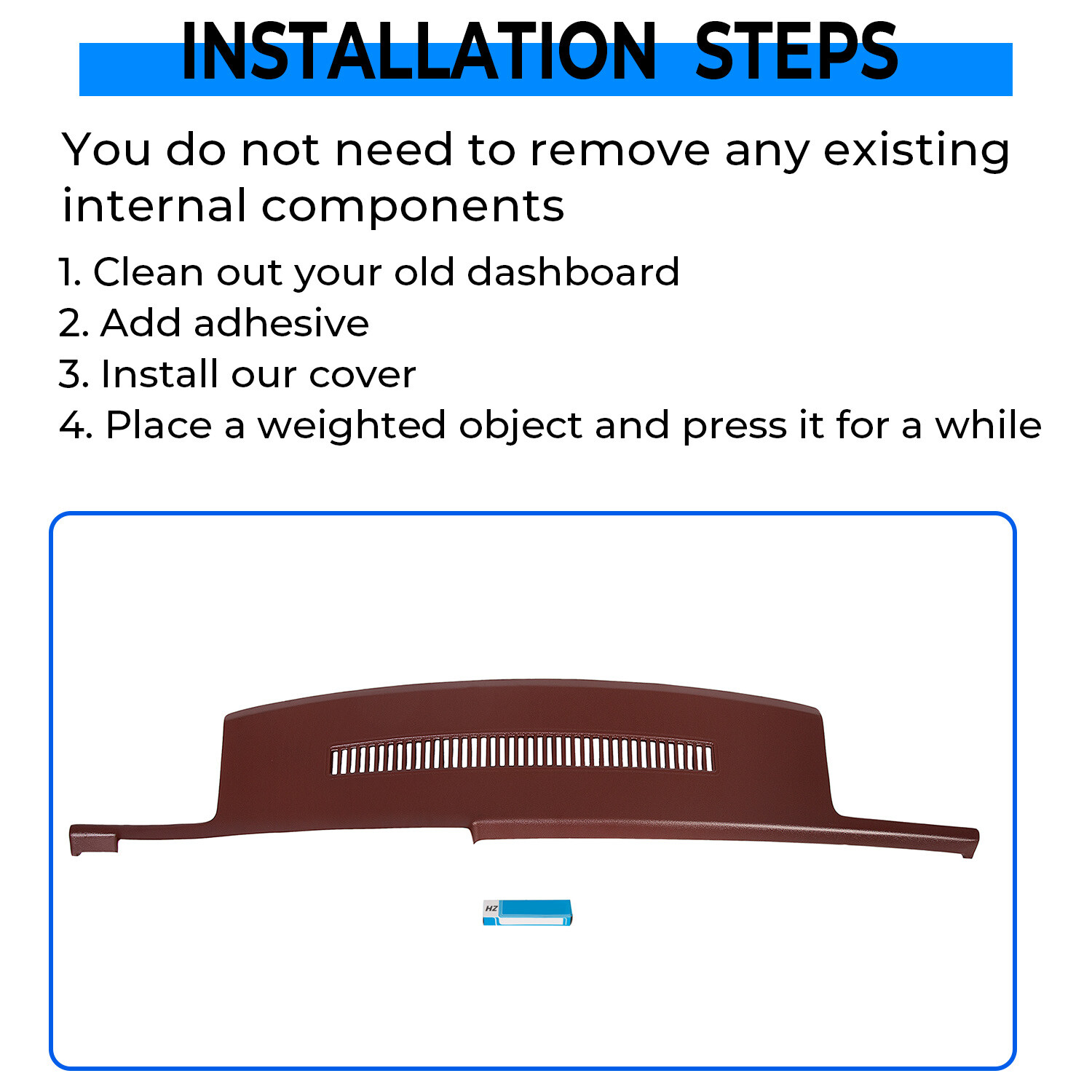 Dash Cover Cap Garnet For 88-94 Chevy GMC Pickup Blazer Suburban