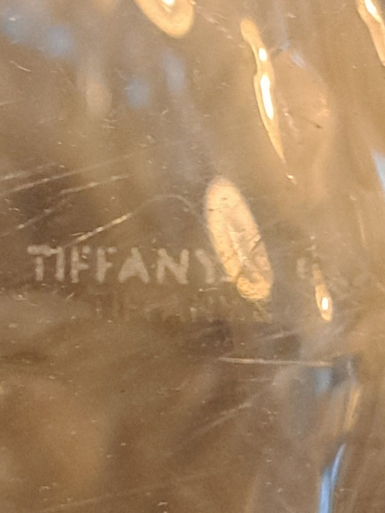 Vintage Tiffany & Co. Crystal "Devon" Pitcher with Ruffled Edges Signed