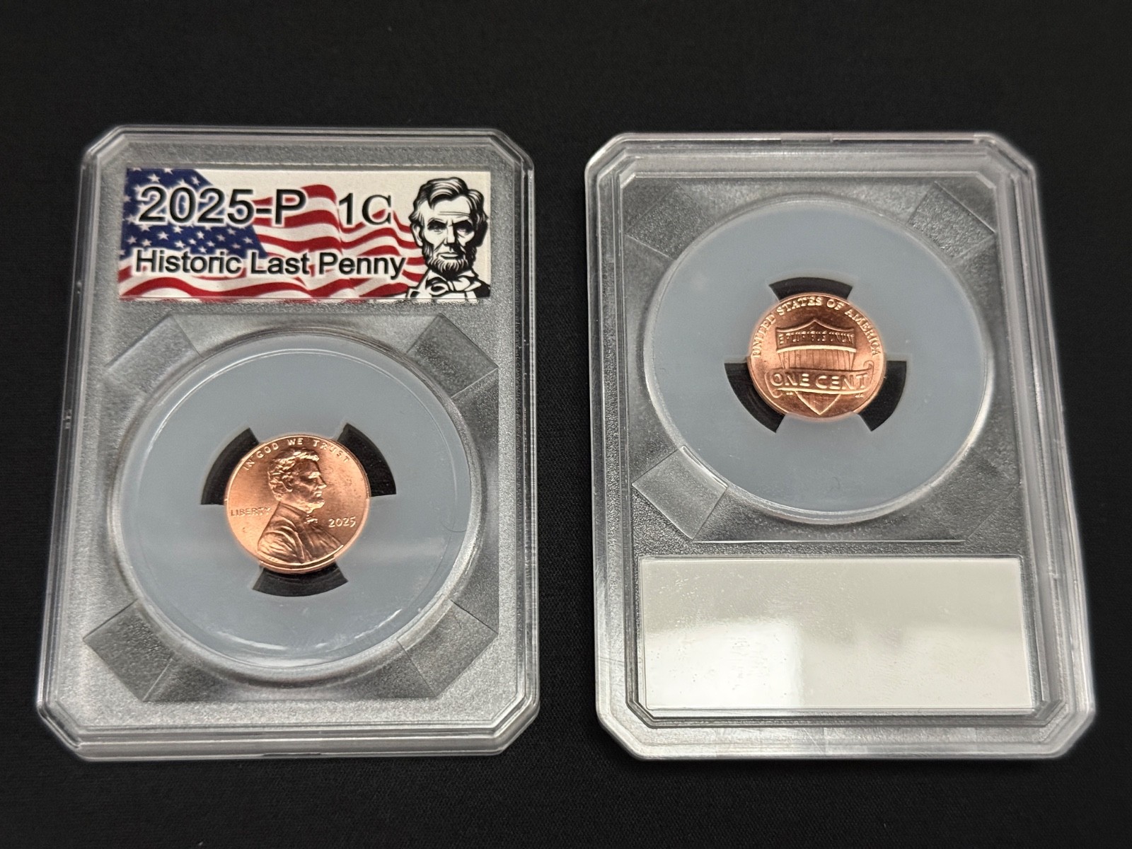 Historic Last Penny 2025 P&D Set • Encased In Premium Professional Coin Displays