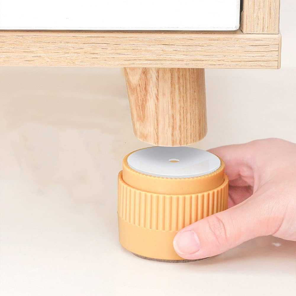 8 Pack Adjustable round Furniture Risers 2 Inch, Self-Adhesive Bed Ris