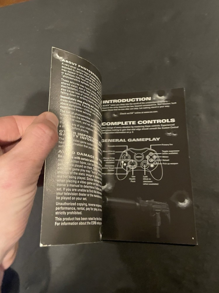 black xbox manual only