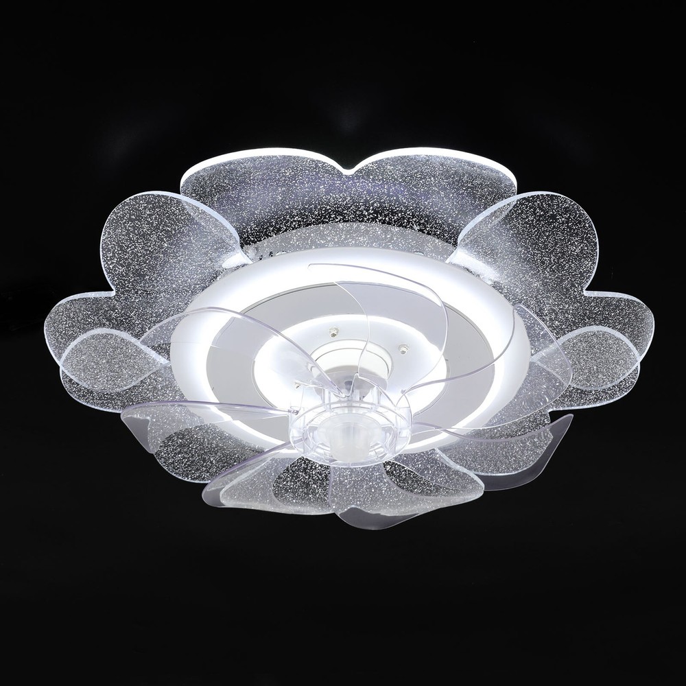 18.5" Ceiling Fan Light Flush Mount LED Ceiling Light kit w/ Remote APP Control