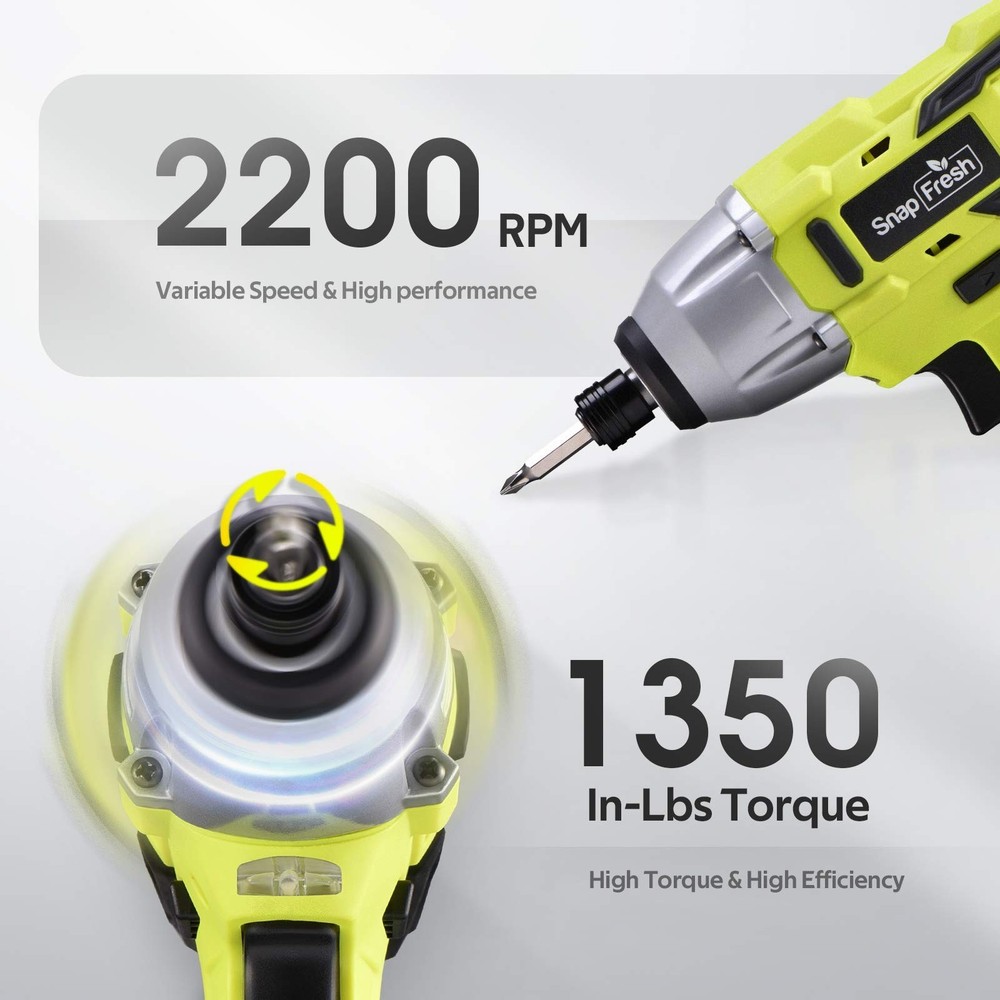 Snap Fresh Cordless Impact Driver Kit 20V MAX