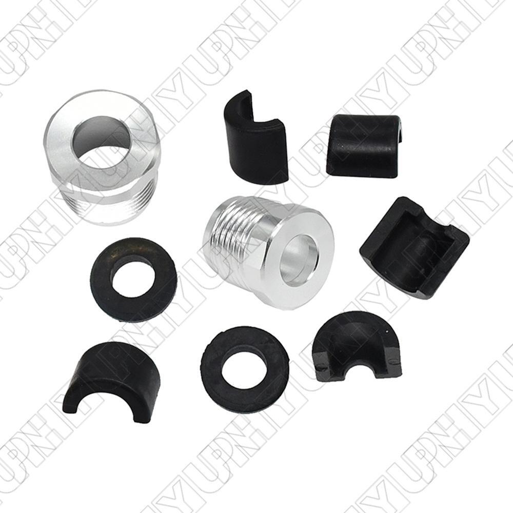 New Steering Reverse Aluminum Billet Cable Lock Nut + Half Ring Retainer+