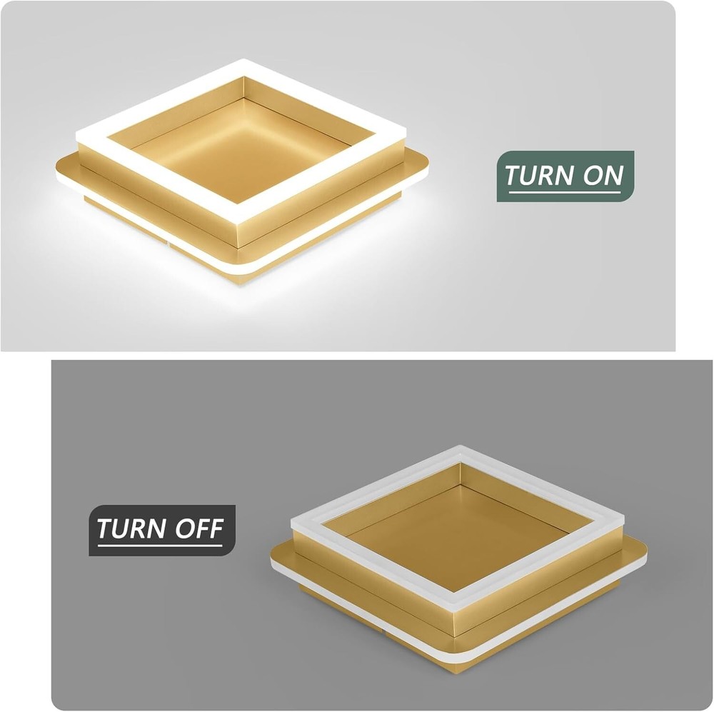 Gold Modern Led Ceiling Light Fixtures Square LED Hallway Ceiling Light