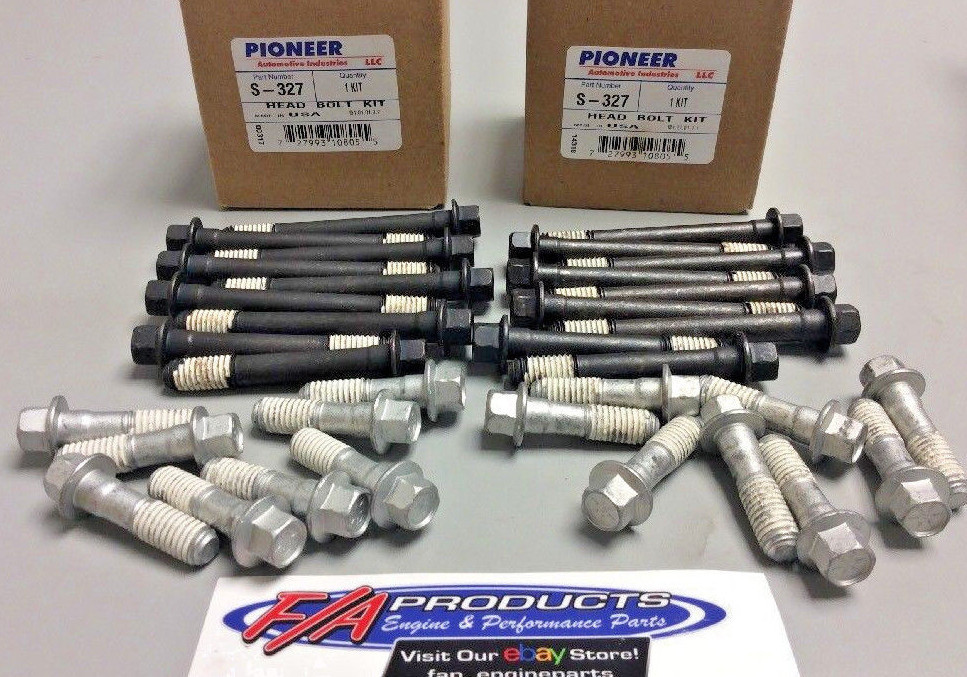 Two Pioneer S-327 Small Block Chevy Cylinder Head Bolt Sets For One Engine