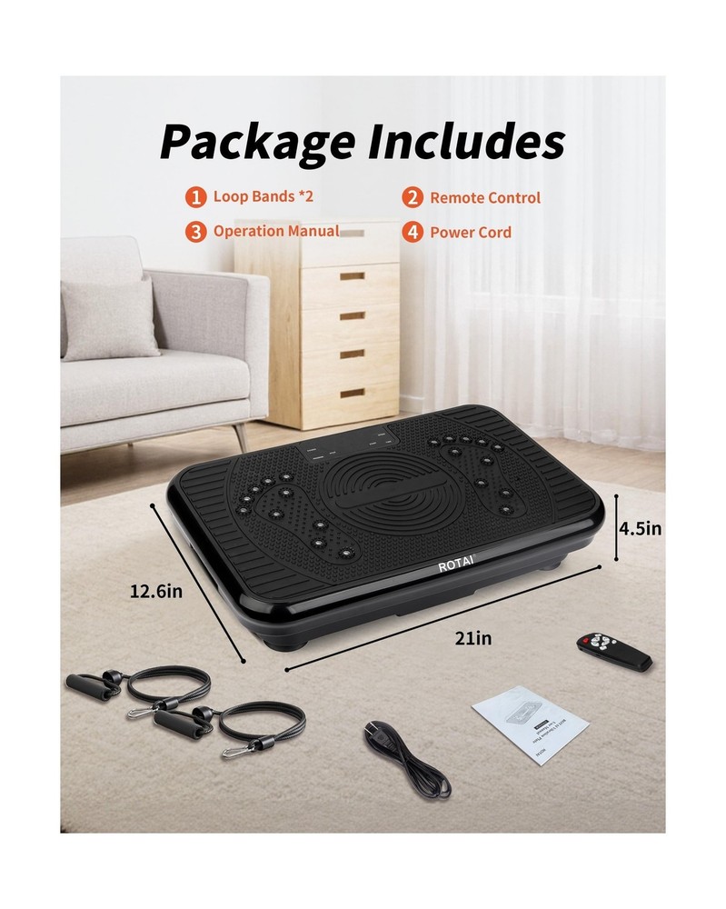 Shake Plate Vibration Exercise Machine for Lymphatic Drainage Massager & Weig...