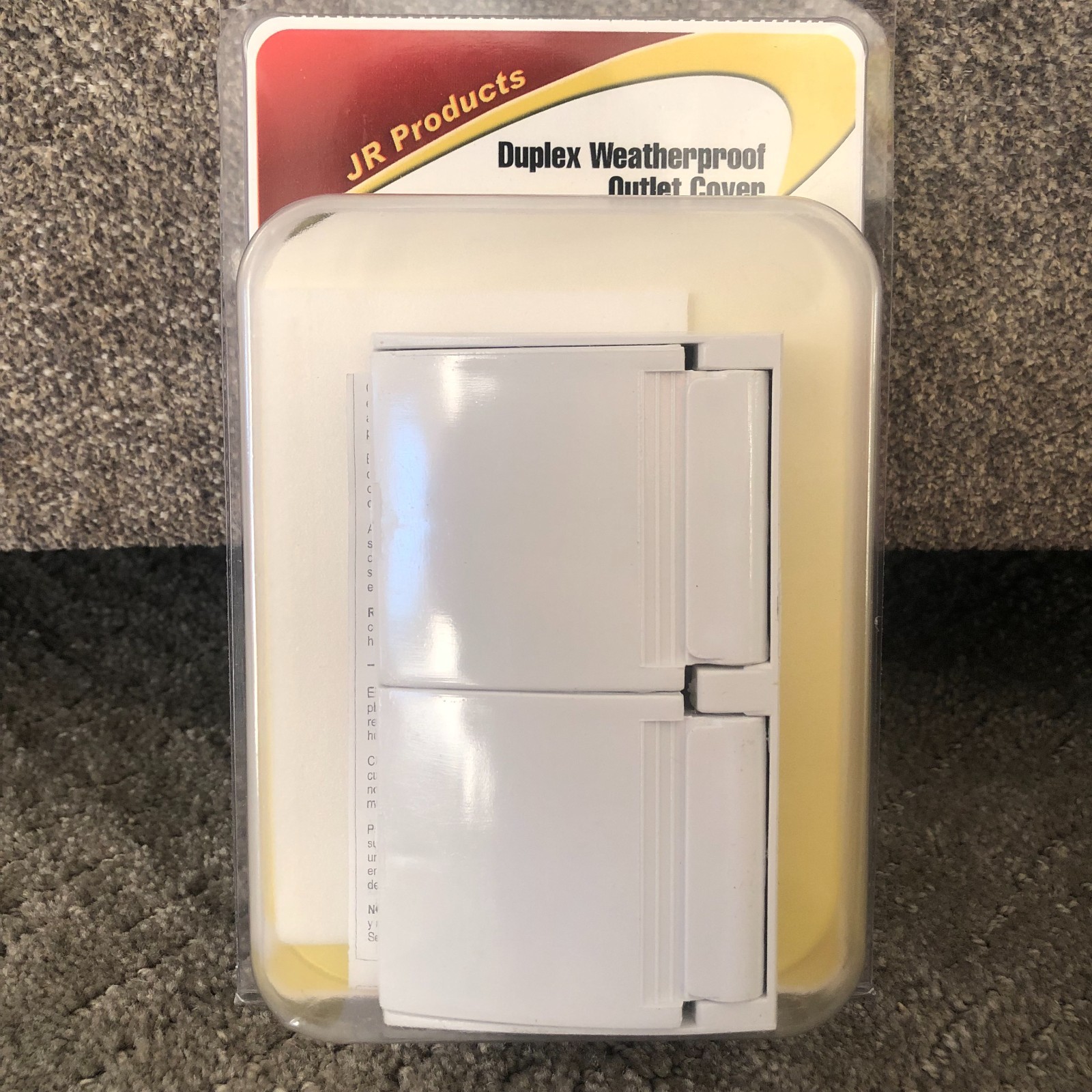 RV Weatherproof Outlet Cover Camper Snap Plate Electric Outdoor White - JR 47505