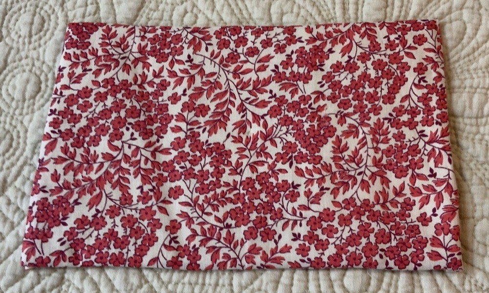 Vintage Patchwork Quilt Small Table Topper, Four Patch, Florals, Calicos