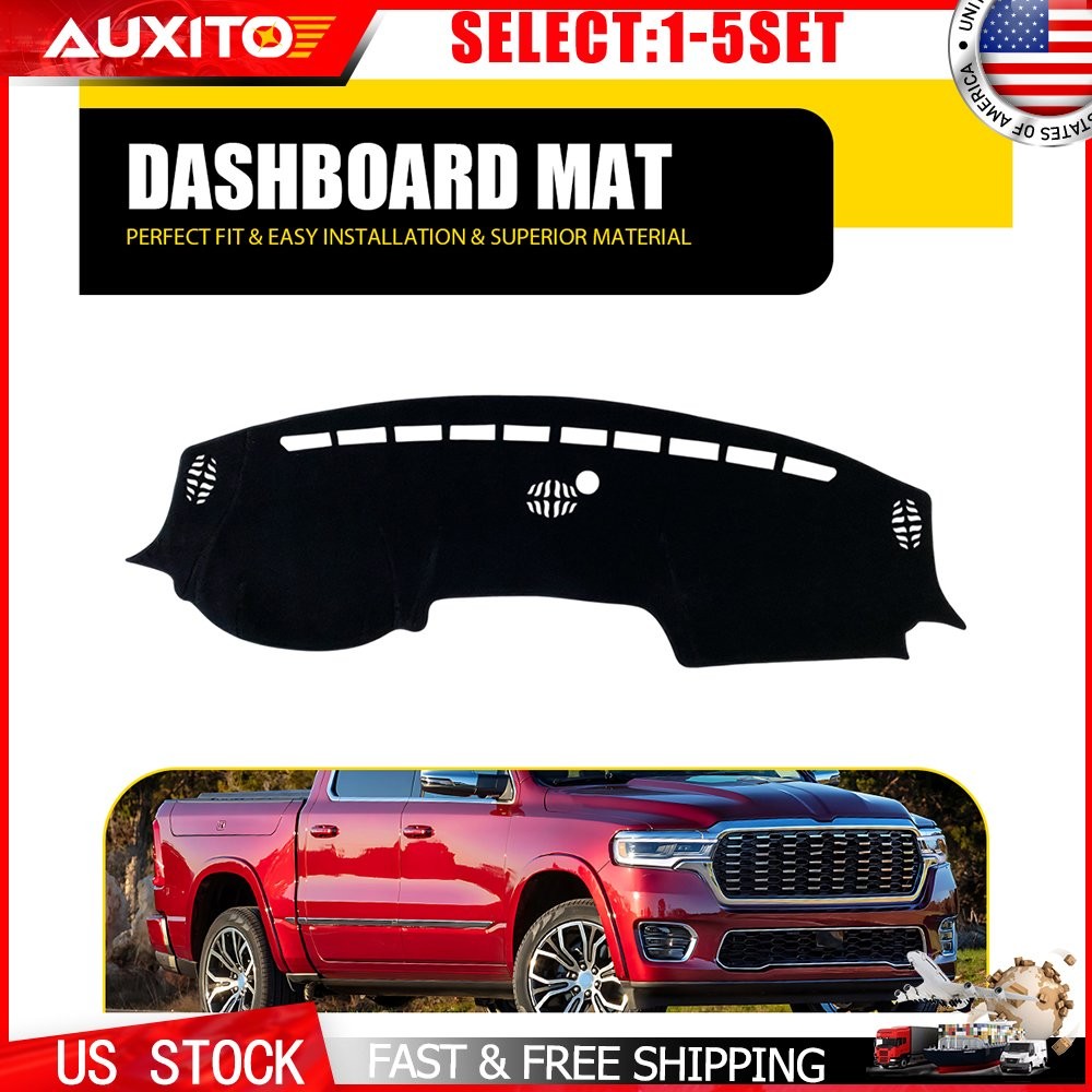 Dash Cover Dashmat Dashboard Mat Carpet For 19-24 Dodge Ram 1500 2500 3500 1-5X