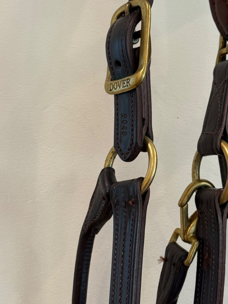 Dover Triple Stitch Padded Leather Halter OS
