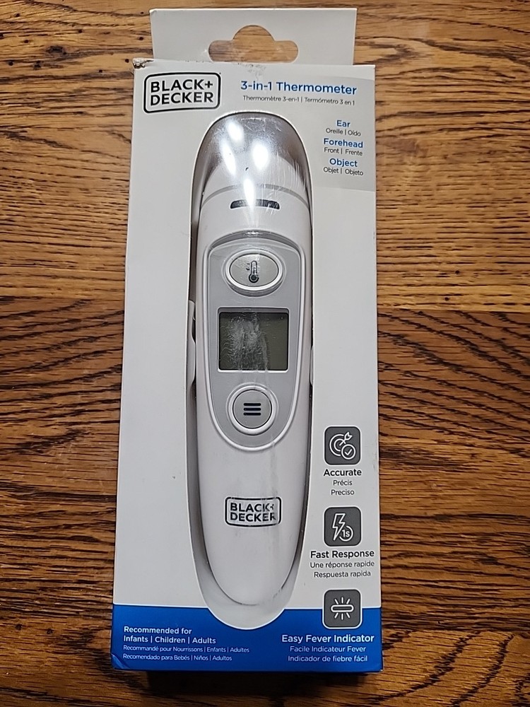 Black and Decker BDXTMB100 3 in 1 Infrared Forehead, Ear, & Object Thermometer