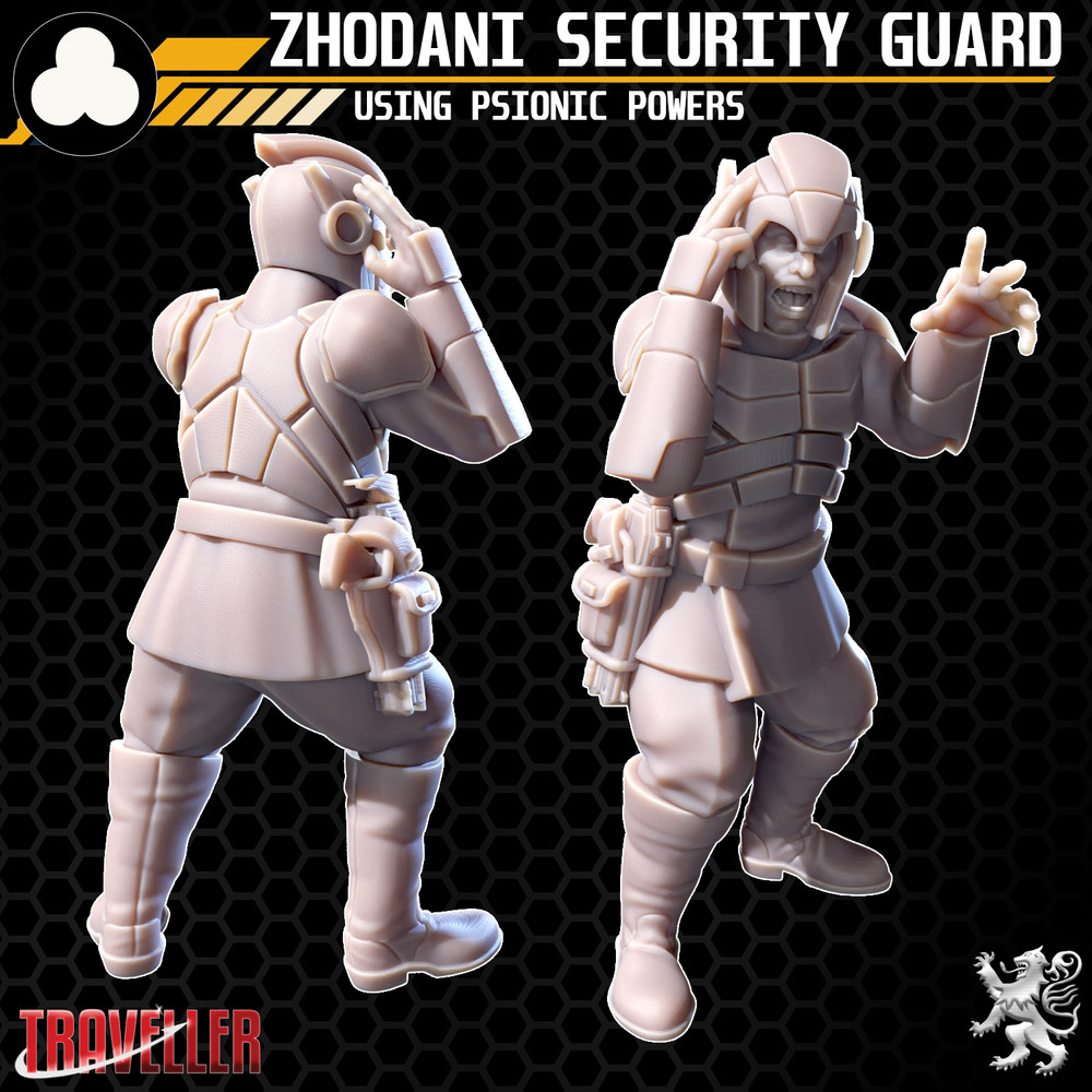 Zhodani Security Guard Using Psionic | 2nd Dynasty | Traveller Miniature | 28mm