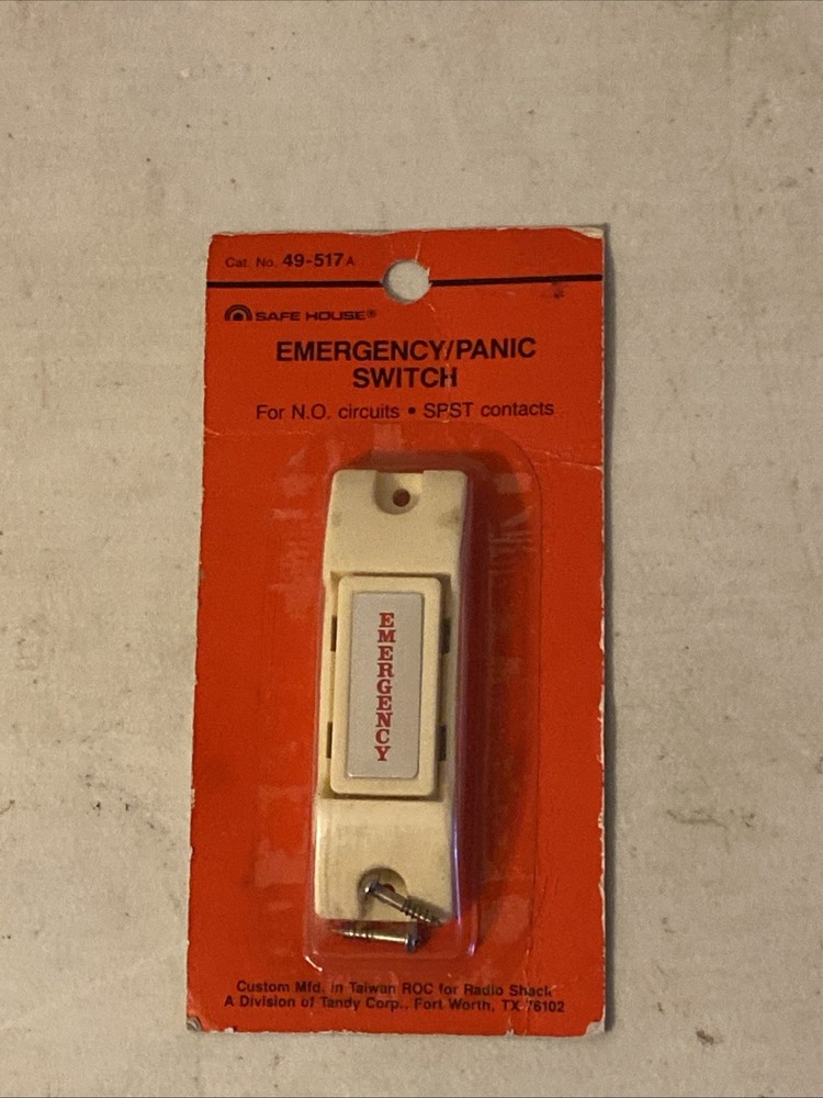 Panic Push Button Alarm Surface Mount Emergency Security Trigger Switches NOS