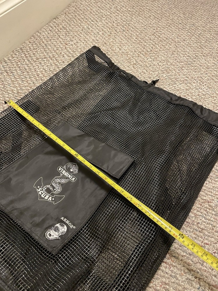Mesh Backpack Scuba Dive Bag Sturdy Black Large Capacity Quick Drying